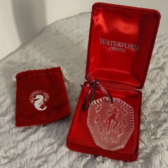 Vtg Waterford Crystal 12 Days of Christmas "11 Pipers Piping" Crystal Ornament - Picture 4 of 4